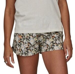 Patagonia Floral Athletic Shorts - Black and White